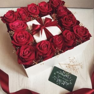 Anniversary Rose Box + Chocolates Set